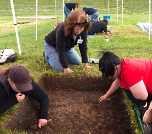 An archaeological dig